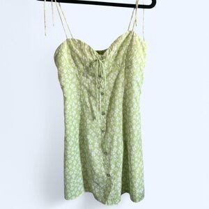 Princess Polly Floral Green Spaghetti Strap Dress